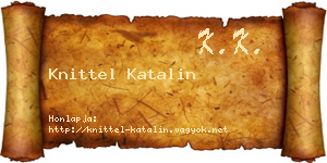 Knittel Katalin névjegykártya