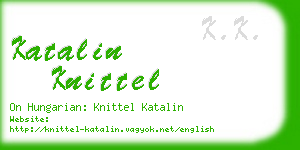 katalin knittel business card